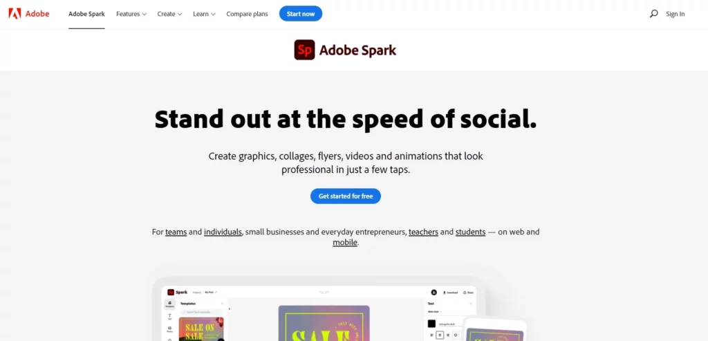 adobe spark