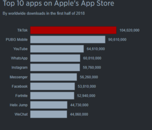 TikTok Montly Downloads