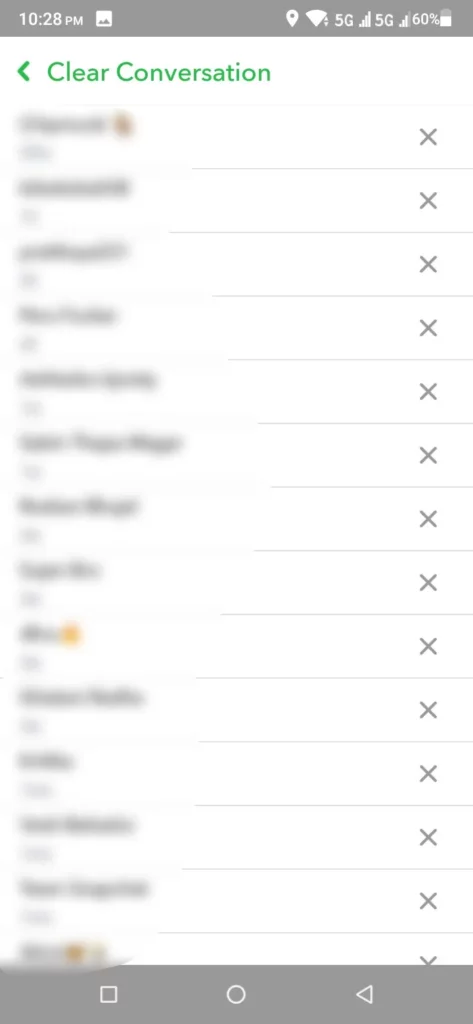 Snapchat Clear Conversations