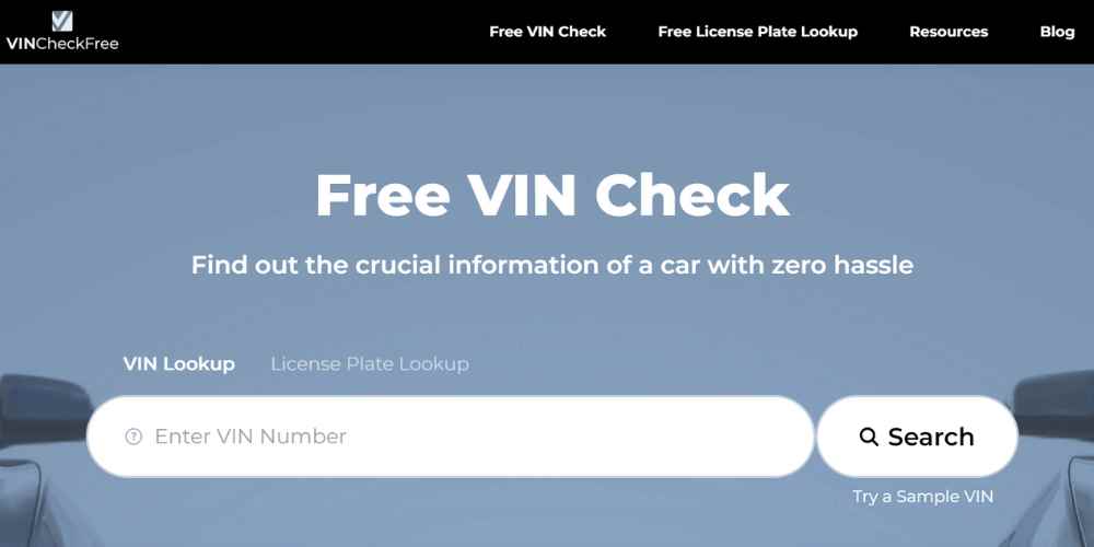 VIN CHECK FREE